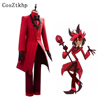 5 KOM./compl. Hotel Cosplay Odijelo Аластор Radio Demon Uniforma Karnevalske Božićne Kostime Crveni Kostim Mardi Gras Anime Cosplay