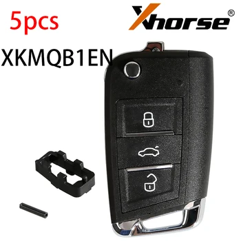 5 kom. Xhorse XKMQB1EN Žičani Daljinski ključ Za VW MQB Flip 3 Tipke Engleska verzija za VVDI Mini Key Tool/VVDI 2 5 kom./lot