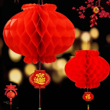 50 Kom. Kineski Stil Božićne Svjetiljke 6 Inča Crveni Papir Fenjer Kineski Proljetni Festival Večernje Božićne Dekoracije Novu Godinu 2022