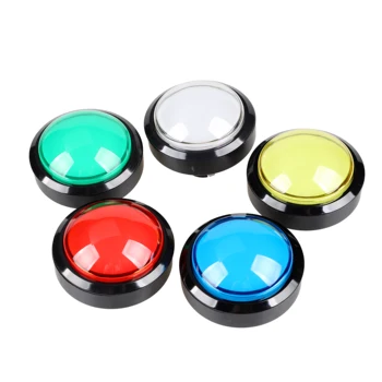5x Novih 60 mm Zasvođen led pozadinskim osvjetljenjem tipki za arkadnih igara s монетоприемником (svaka boja po 1 kom.)