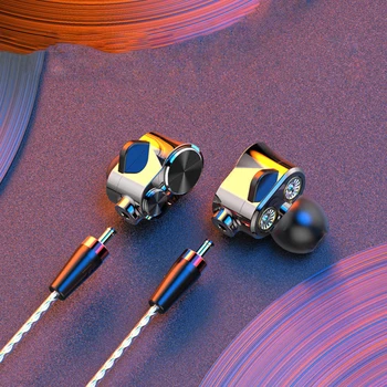 6 Dinamičke slušalice Sportske Slušalice Tri Bloka 3,5 mm Slušalice Hi-FI Stereo Bas žičane headset Slušalice, Slušalice Za Telefon Xiaomi