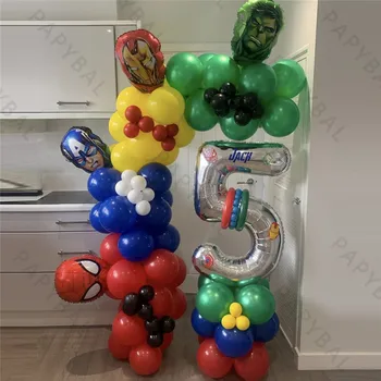 95 kom. Večernje Baloni Marvel, Гирлянда, Luk, Kit, 3D Balone iz Folije s spider-Man, 32 