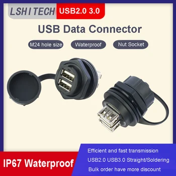 Adapter za Prijenos Podataka M24 Двухголовочный Spojnica USB2.0 USB3.0 Konektori za Utičnice USB Ploča priključak s Kapicom пылезащитным
