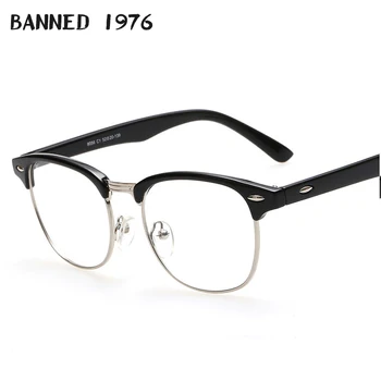 Ako zabranjen Okvira 1976, Branded Design Poslovna Muška Okvira, Okvira Za Naočale, Berba Rimless Za Naočale Za Žene, Gospodo dodatna Oprema Bodove