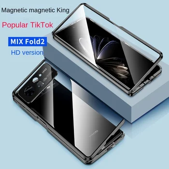 All inclusive Kaljeno Prozirno staklo Dva Magnetna kopča za Xiao-mi Mix Fold 2 Torbica za Mi Mix Fold 2 Torbica 5G