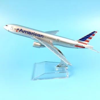 American Airlines Boeing 777 16 cm legura metalne model aviona dječji rođendanski poklon modela zrakoplova igračke za djecu poklon
