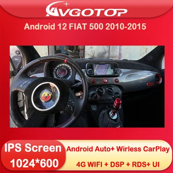 Android 12 Auto Radio Mediji za FIAT 500 2010 2012 2014 2015 Bežični Carplay auto DSP RDS 4 G Wi Fi Navi Stereo Uređaj UI