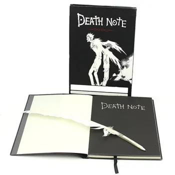 Anime Death Slikovnice Skup Kožni Zapisnik i Ogrlica Pero Pero Školski Dnevnik Snimanja Death Bilježnica za Poklon