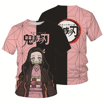 Anime Demon Slayer Kimetsu No Yaiba T-Shirt Majice Cosplay Godišnje Dječje Odjeće S Kratkim Rukavima Crtani Film Blade Duh Grafički Majice