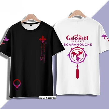 Anime Genshin Impact Scaramouche 3D t-Shirt Ženska Muška Ljetna Moda Kratkih Rukava Zabavna Grafički t-Shirt Majice Ulica Odjeća Cosplay