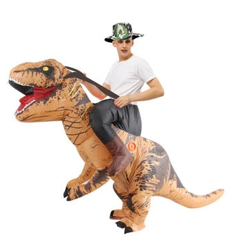 Anime je Smiješno Maskota Napuhavanje Dinosaur T REX Voziti na Halloween Kostime za Косплея za Odrasle Muškarce, Žene i Djeca Dinosaur Crtani Haljina