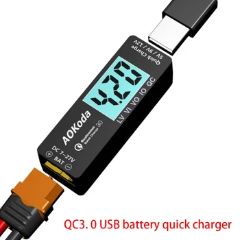 AOKoda QC3.0 Brzi Punjač Lipo Baterija xt60 NA USB Pretvarač Snage Adapter Za Smartphone i Tablet PC-Telefon DIY Dio