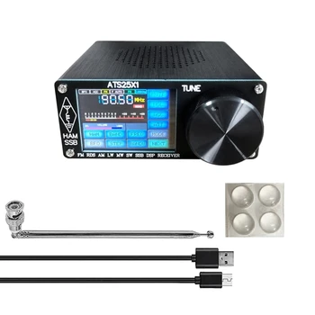 ATS25X1 Si4732 Многополосный FM radio LW (MW SW) SSB + 2,4-inčni LCD zaslon osjetljiv zaslon + Штыревая antena + Baterija + USB kabel + Zvučnik