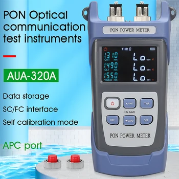 AUA-320A/U Fiber-Optički Mjerač snage PON Besplatna dostava FTTX/ONT-u/OLT-u 1310/1490/1550 nm sa Skladištem podataka za sučelje SC/FC