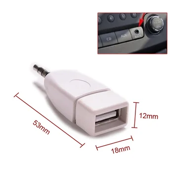 Audio Converter 3,5 mm AUX Priključak Audio Priključak Za USB 2.0 Ženski Pretvarač Adapter za Auto-Audio MP3