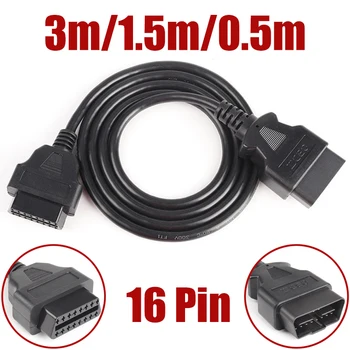 Auto Produžni kabel OBD Od muškaraca i Žena 16 Core s Napajanjem 16 Pin ELM327 OBD2 Konektor Dijagnostički alat Adapter Skener 3 m 1,5 m