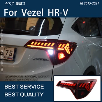 Auto Svjetla Za Honda Vezel HR-V 2014-2021 HRV Led Auto Stražnja Svjetla U Prikupljanju Ažuriranje Q7 Dizajn Dinamička Lampa Pribor Face lift
