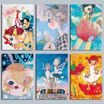 Aya Takano Umjetničke Plakati Avantura Unutar Umjetnička djela Crtani Platnu Ispis Zidno Slikarstvo za Spavaće sobe, Dječje sobe Kućni Dekor