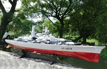 Ažurirana verzija Velikog ratni brod s daljinskim upravljanjem 2.4 G Vojni model daljinskog upravljanja Bojni Pištolj Div prikaz broda Orna