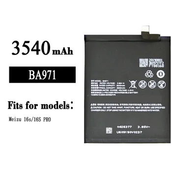 BA971 Original Baterija Za mobilni telefon Za Meizu 16s 16S PRO BA-971 Mobitel od 3540 mah Visoki Kapacitet Baterije Najnovije