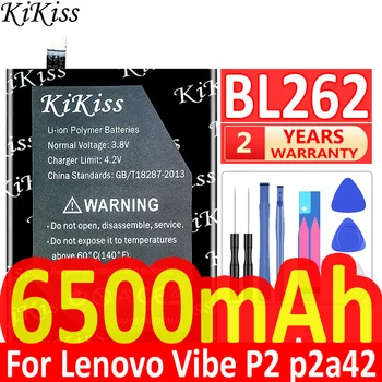 Baterija velikog Kapaciteta 6500 mah BL262 za Lenovo Vibe P2 VibeP2 P2a42 P2a40 P2c72 BL 262 BL-262, Izmjenjiva Baterija za Mobilni telefon