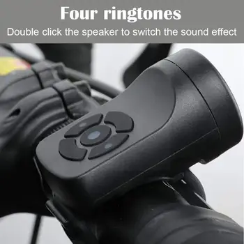 Biciklistička Punjiva rog zatrubi Crni ABS USB Biciklistička Električni Poziv Zvučnik Prsten Pribor Za Bicikl Glasno Volan Alarm Prsten
