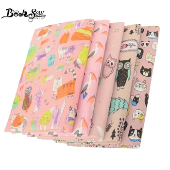 Booksew Slatka Rabbit Setove posteljine sa Cartoonish po cijeloj površini Pamučna Tkanina za Šivanje Tekstila Tkanine za Zavjese Rukotvorina Na metar