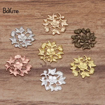 BoYuTe (200 kom./lot) 15 mm Metal Mesing Probijanje Cvijet Zaključke Diy Vintage Nakit Ručne izrade Materijala