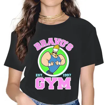 Bravo ' s Gym Grafička Ženska Odjeća Johnny Bravo Humor Anime majica Gotička Starinski Ženski Top