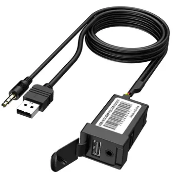 CHELINK 1,5 M Kabel Za Skrivenu Ugradnju Auto Punjač 3,5 mm USB AUX Produžni kabel Punjenje Utičnica s Poklopcem za Toyota