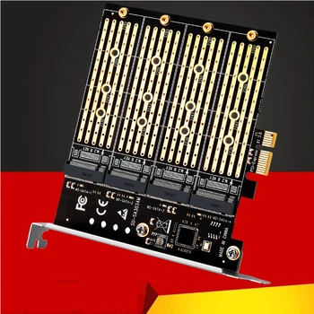 Chia Mining PCIE za M2 Adapter za PCI Express X1 3,0 4 Porta B Ključ M. 2 NGFF SATA SSD Adapter PCI-E M. 2 Adapter za Kartice za Proširenje Riser