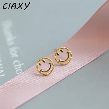 CIAXY Nasmijano Lice Naušnice-Roze za Žene Šuplje Dizajn Korejski Modni Slatka Naušnice 18 Do Pozlaćeni Nakit