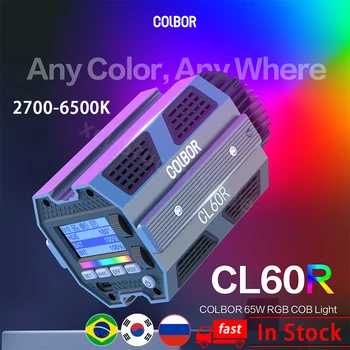 COLBOR CL60 RGB COB Light Fotografske svjetiljke 65 W 2700-6500 Na Nosač Bowens s upravljanjem aplikaciju Za video snimanje na otvorenom