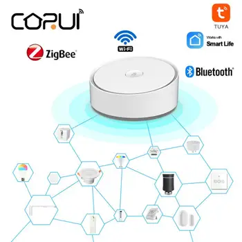 CORUI Tuya Inteligentni multi-mode gateway Zigbee WiFi Bluetooth-kompatibilni мультипротоколный komunikacijski pristupnik radi na Smart Life
