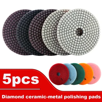 D100mm DC-C5PP02 visoke kvalitete 5 stupnjeva suho i mokro korištenje 4-inčni dijamant za poliranje, jastučići za kamene/betonske diska