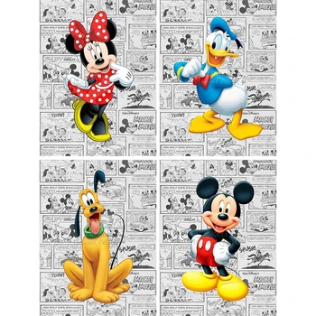 Diamond Slika Mickey Crtani Disney Freska Puni Kvadratnom Cijele 5D DIY Umjetnički Dar Vez Križić Mozaik Kućni Dekor