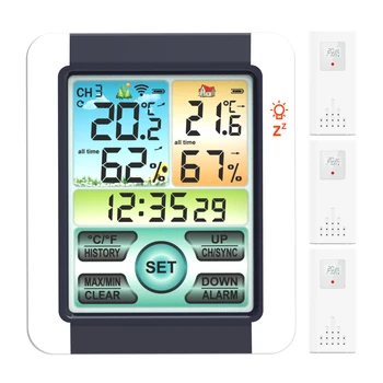 Digitalna Vremenska Stanica Unutarnji Vanjski Termometar Bežični Senzor Temperature Mjerač Hygrometer Tester Vlage Monitor