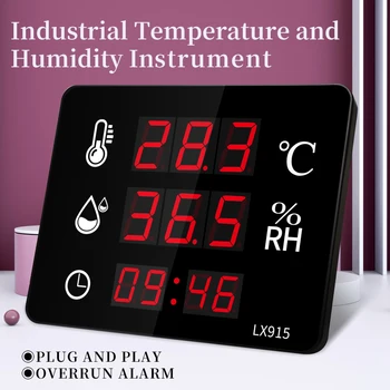 Digitalni Hygrometer Vanjski Unutarnji Termometar za Saune Sat Digitalni Zidni Sat Mjerač Temperature I Senzor