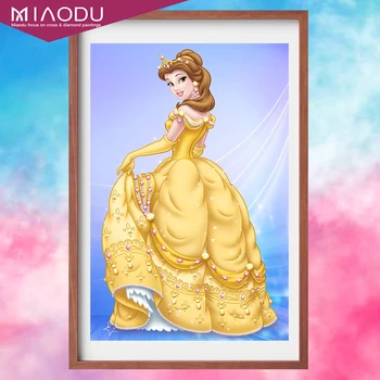 Disney Princeza Belle Diamond Slika Ljepotica i Zvijer Mozaik Vez Setovi Za Vezenje Križić Slika Iz Rhinestones Kućni Umjetnost