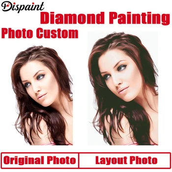Dispaint Fotografija Na Red Diamond Slikarstvo Vez Križem Puni Kvadratnom/Cijele Gorski Kristal DIY Dijamant 3D Diamond Vez Poklon Prodaja