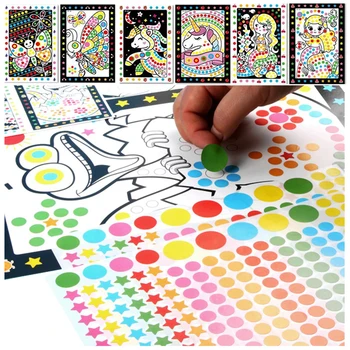 DIY Mozaik Grašak Crtani Naljepnice za Djecu Koncentracija Strpljenje Koordinacija Trening Montessori Učenje Obrazovanje Igračke, Pokloni