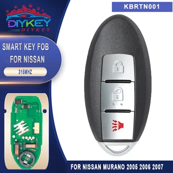 DIYKEY FCCID: KBRTN001 3 Tipke 315 Mhz Prox Smart Remote Zamjena Ključem Privjesak za Nissan Murano 2005 2006 2007