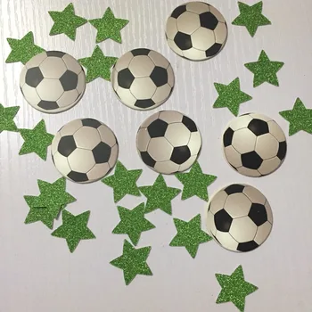 Dječaci nogomet Sport rođendan dekoracija stola fudbalski konfete sa sjajnim zelenim zvijezdama dekor