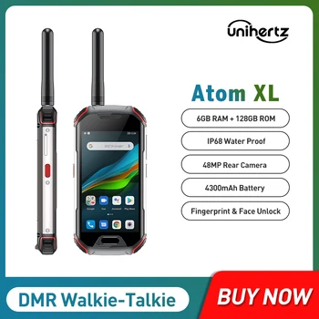 DMR prijenosni radio IP68 Vodootporan, Izdržljiv Mobitel Unihertz Atom XL 6 GB, 128 GB Android 10 48 MP 4300 mah NFC 4G Mobilni telefon