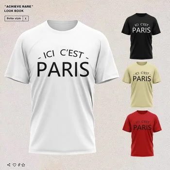 Dobrodošli u Pariz, Leo Lionel Messi, t-Shirt, u istom Stilu, Ici C ' est Paris, Top sa po cijeloj površini, Muška Godišnje Casual Majica od Poliestera, Majica za fanove Messi