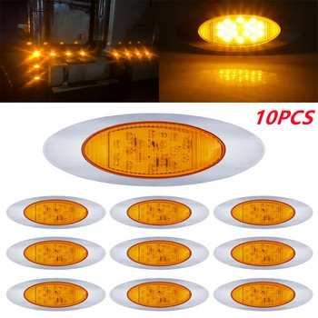 Dodatna oprema Za Kamione Strani Dimenzionalni Svjetlo 12V Univerzalni 10ШТ Vodootporan Tla Prikolice Led Žarulje Svjetla u Žuto