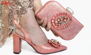 doershow/ dizajnerske cipele, ženska luksuzna talijanska cipele 2019 godine, komplet sa torbama u ton, ukrašena šljokicama, нигерийская cipele i torbe u ton! SAC1-17