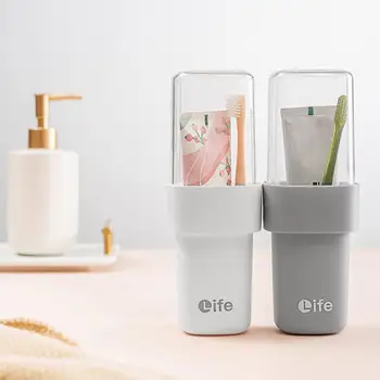 Dupli sloj Jednostavna Šalica Za Ispiranje usta Par Prometna Kutija Za Pohranu Zubnih Četkica Set Za pranje Posuđa