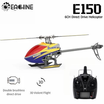 Eachine E150 radio kontrolirani Helikopter 2,4 G 6CH 6-os žiro 3D6G s dvostrukim бесщеточным motorom bez флайбара RTF Kompatibilan s igračkama FUTABA S-FHSS