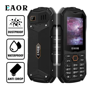 EAOR IP68 Vodootporan Telefon je Tanak Robustan Telefon Otporan na udarce 2000 mah s dvije SIM telefonima s tipkovnice pločom i Telefon s Označenim Baklja Mobilni Telefon